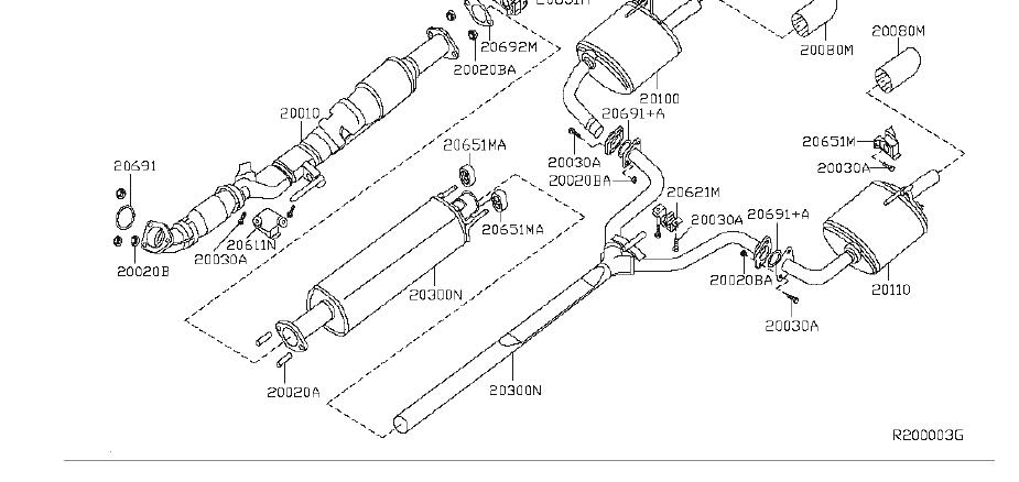 2001 Nissan Altima Mounting Exhaust, Rubber - 20651-JA000 | ROCKING